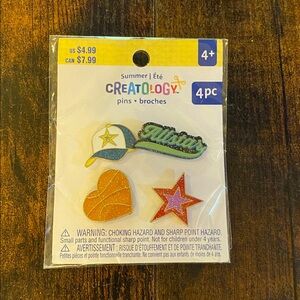 Enamel Pin Set of 4 by Creatology Summer Pin Set NEW